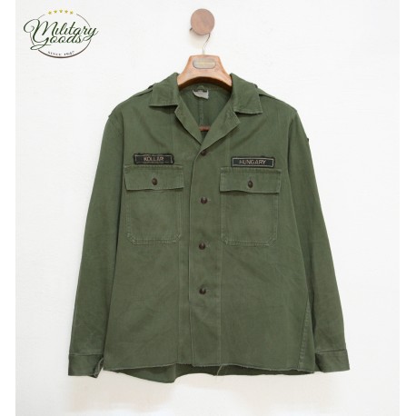 Camicia Giacca Militare Esercito Ungherese Vintage Patch