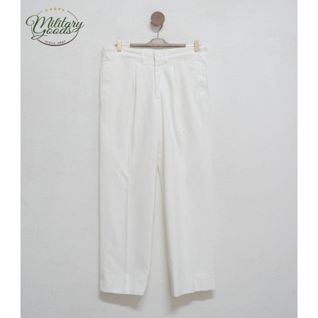 White Italian Navy Pants Cotton