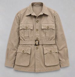 Desert Beige Cotton Saharan Jacket